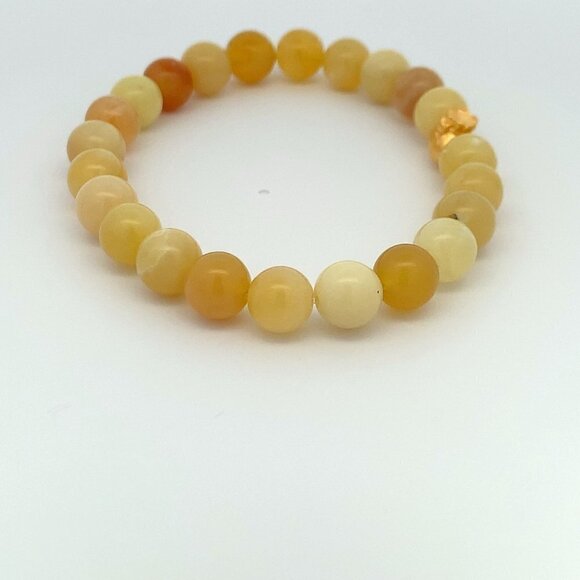 24K Gold Money Bag Lucky Charm Bracelet Gemstones Natural Yellow Opal Multicolor - Picture 2 of 8